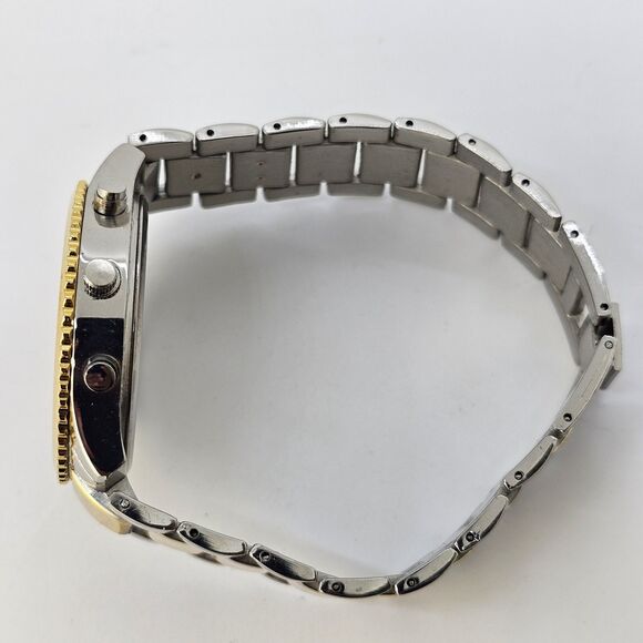 Classique 40MM Two Tone Quartz Analog Men's Fashion Watch 7.5" Wrist New Battery - Picture 10 of 12